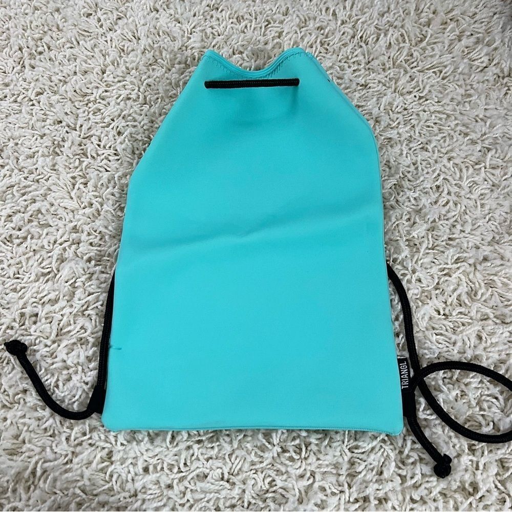 TRIANGL turquoise drawstring beach swim bag